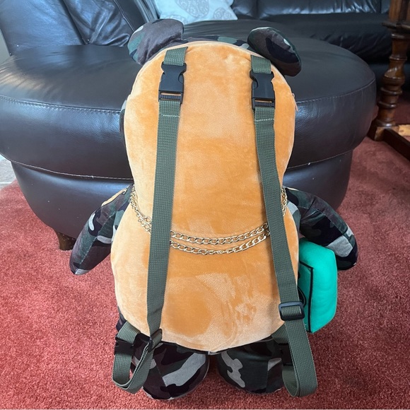 Sprayground Limited Edition Camo Money Bear Backpack - Picture 2 of 8